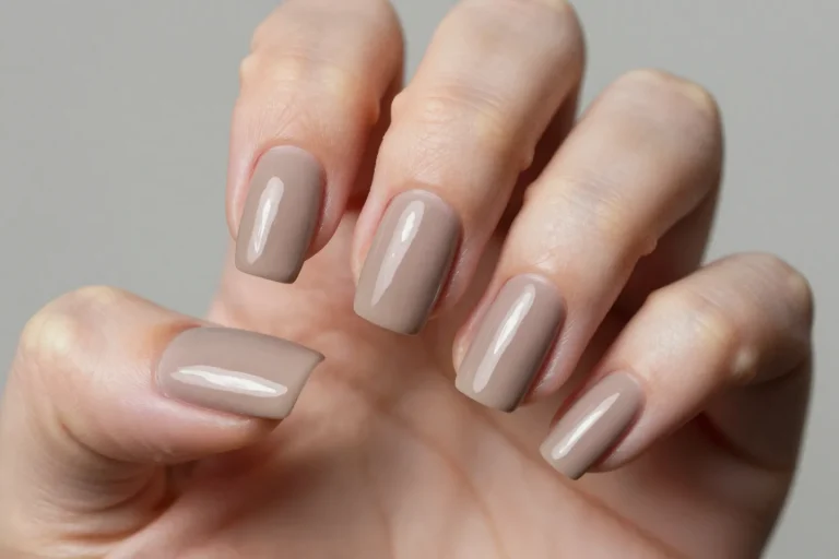 Mocha Glazed Nails – Neutral Gel Nail Trend with a Glossy Finish
