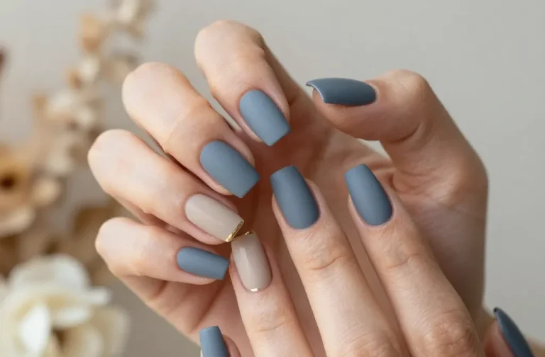 6 Dusty Blue Bridesmaid Nails That Match Trending Wedding Palettes You’Ll Love