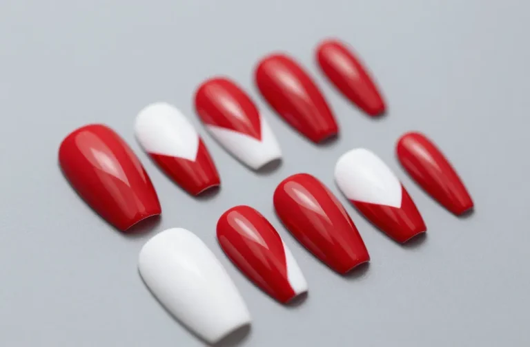 7 Red and White Stiletto Nails That Look Bold and Elegant—Boldly Chic