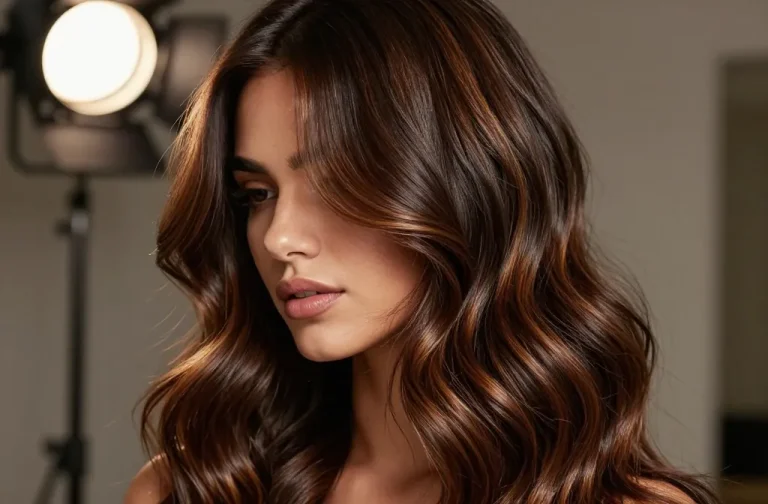 10 Dark Chocolate Brown Hair with Caramel Highlights That Look Luxurious: Luxe Low-Maintenance Styles