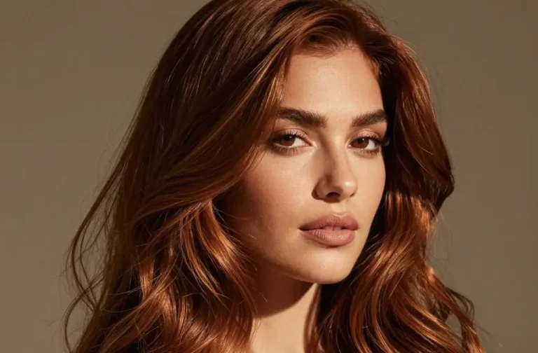 6 Gorgeous Dark Brown Hair with Ginger Highlights Ideas for a Warm Glow: Radiant, Yet Natural