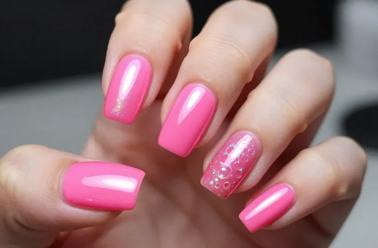 9 Neon Pink Chrome Nails Designs That Make Your Nails Pop: Bold & Shiny