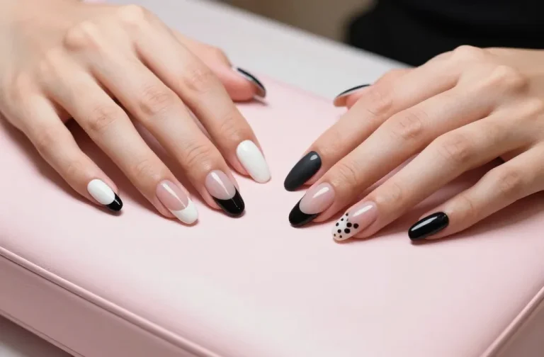 8 Elegant Black and White Nails Ideas That Look Timeless and Stylish: Chic at a Glance