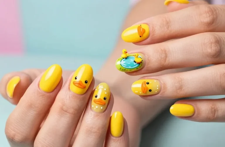 Y2k Nails Duck Ideas That Are Trendy and Nostalgic: Retro Chic