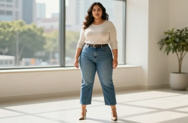 Mom Jeans Plus Size Outfit Ideas That Are Flattering and Stylish: Chic & Effortless