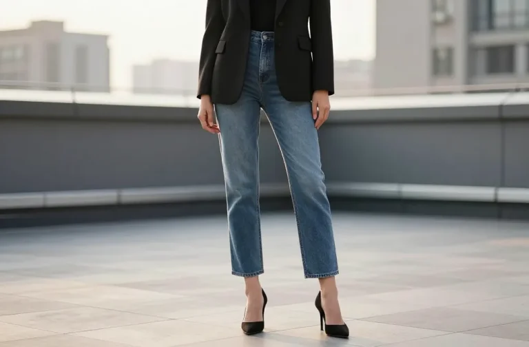Mom Jeans with Heels Outfit Ideas: Chic Denim Goes High