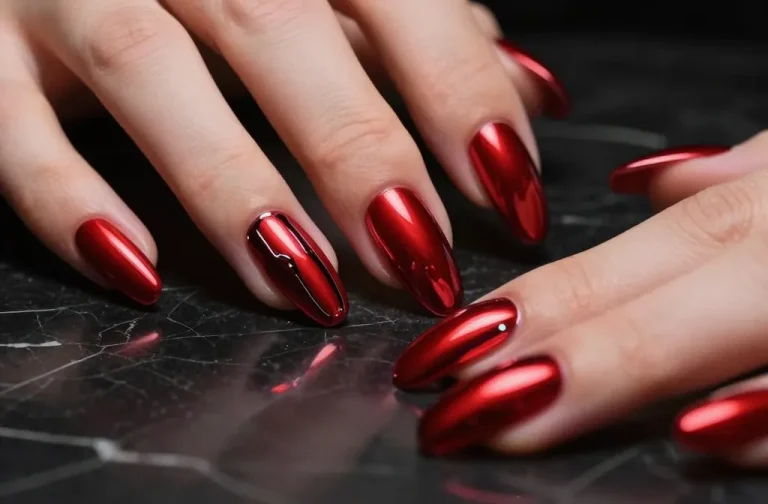 7 Red Vegas Nails Ideas That Are Bold and Stylish: Slam the Night