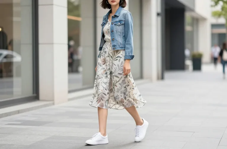 Effortless Style: 8 Dress and White Sneakers Outfit Ideas That Look Effortless