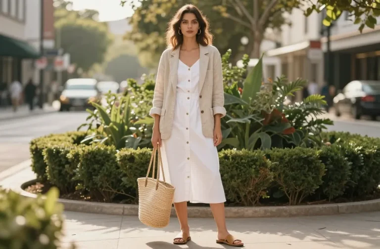 7 White Jean Dress Outfit Ideas That Feel Casual — Effortless Weekend Vibes