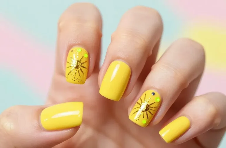 8 Yellow Bling Nails Ideas That Sparkle You’Ll Love