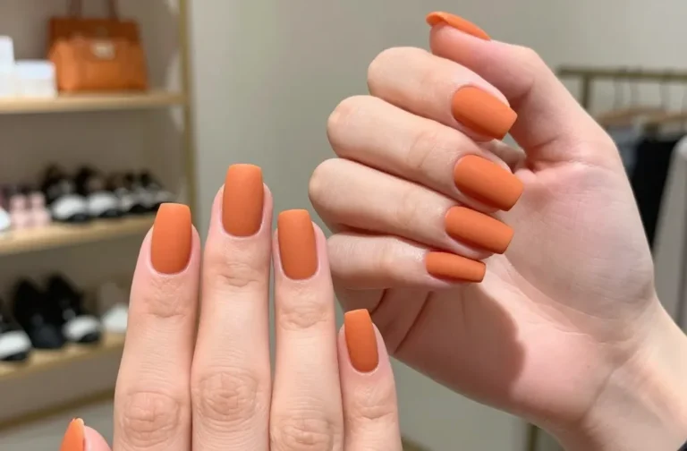 6 Orange Nails Matte Ideas That Look Chic: Velvet to Sunset