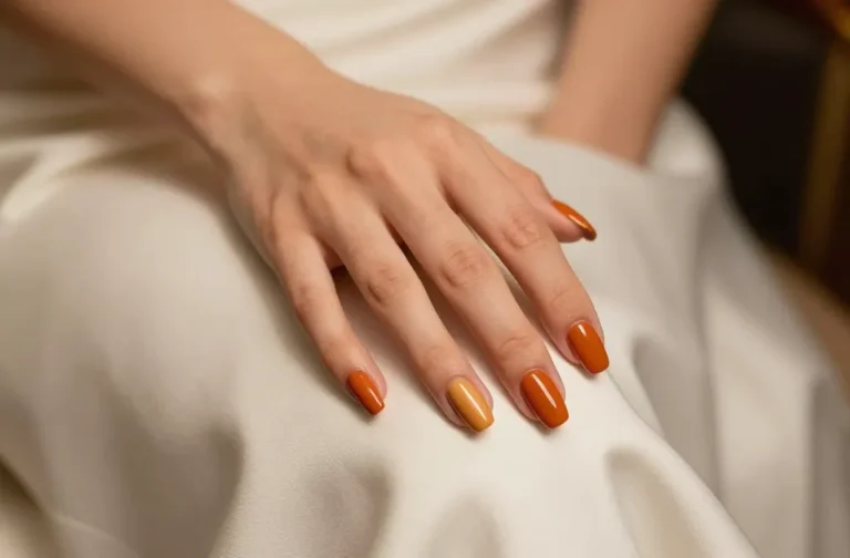8 Burnt Orange Wedding Nails Ideas That Look Elegant: Chic Tips