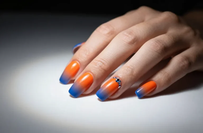 6 Orange and Blue Nails Ideas That Pop