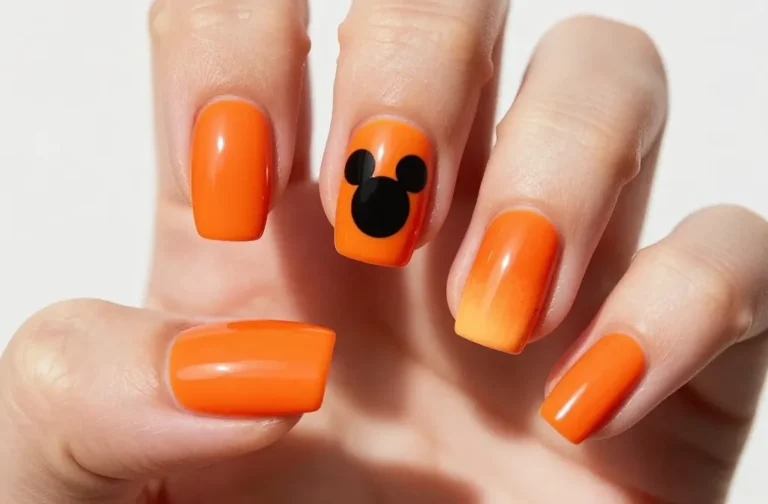 6 Orange Disney Nails Ideas That Feel Fun You’Ll Love