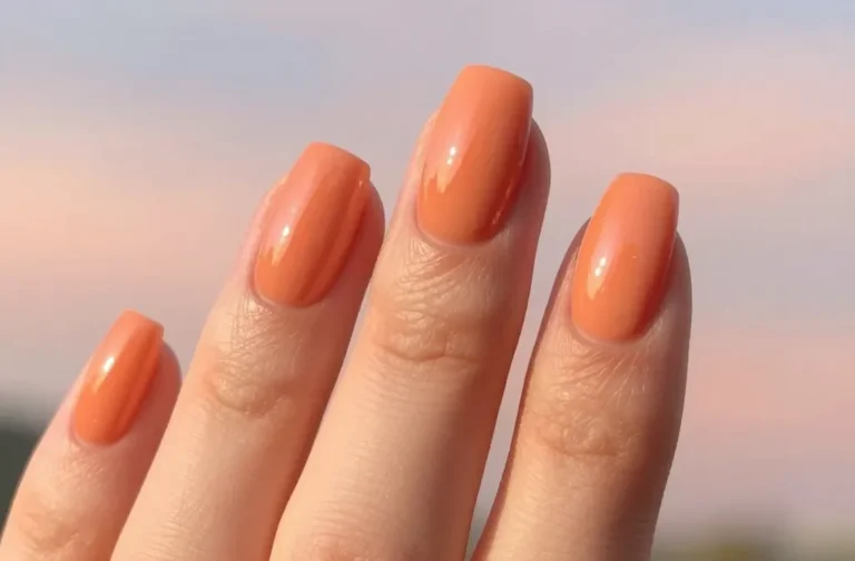 6 Orange Milky Nails Ideas That Look Soft You’Ll Want Now
