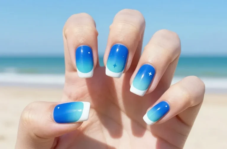 6 Summer Nails Blue French Tips Ideas That Feel Fresh You’Ll Love
