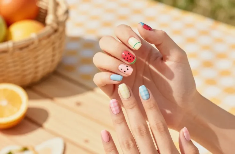 7 Picnic Nails Summer Ideas That Look Cute You’Ll Love