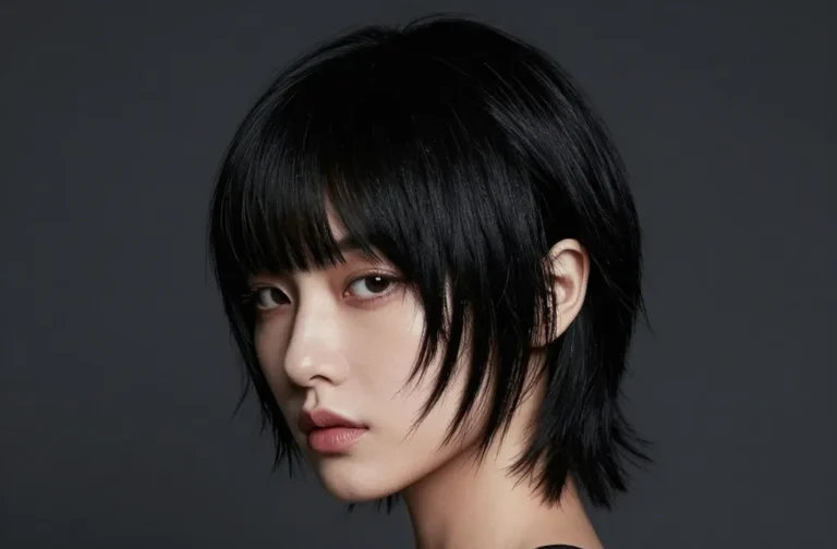 7 Black Wolf Cut with Bangs Ideas That Look Edgy: Fresh Picks