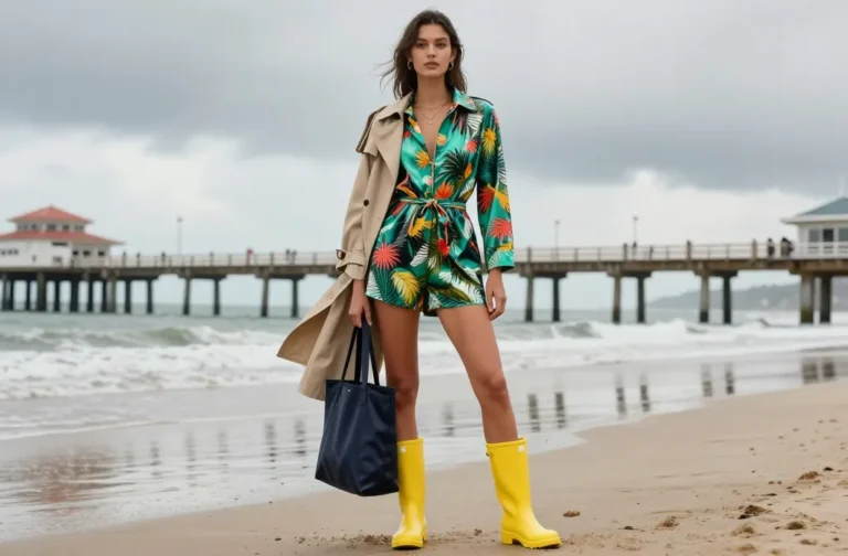 6 Rainy Day Beach Outfit Ideas That Stay Stylish: Wet-Weather Chic