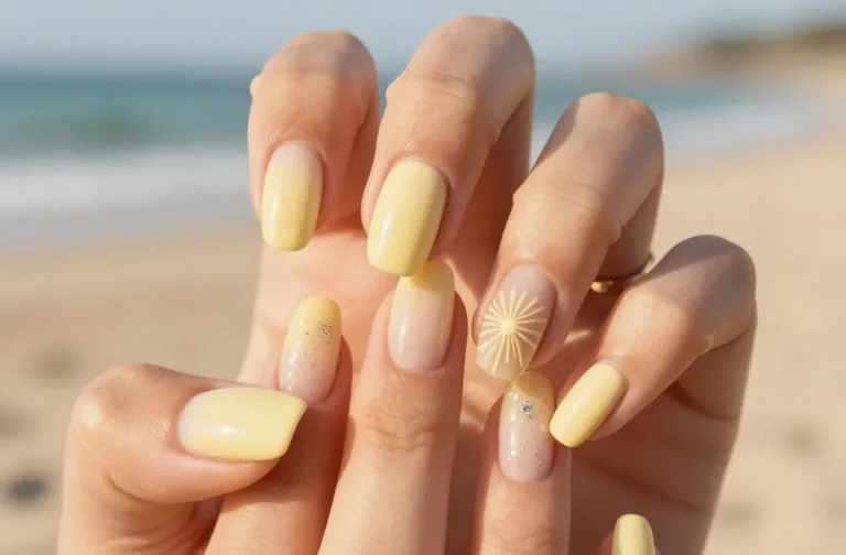 7 Pastel Yellow Summer Nails Ideas That Brighten Your Look | Sun-Kissed Nails