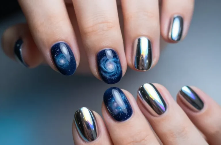 8 Magnetic Polish Nail Designs That Shine: Glossy Galaxy & Chrome Glimmer