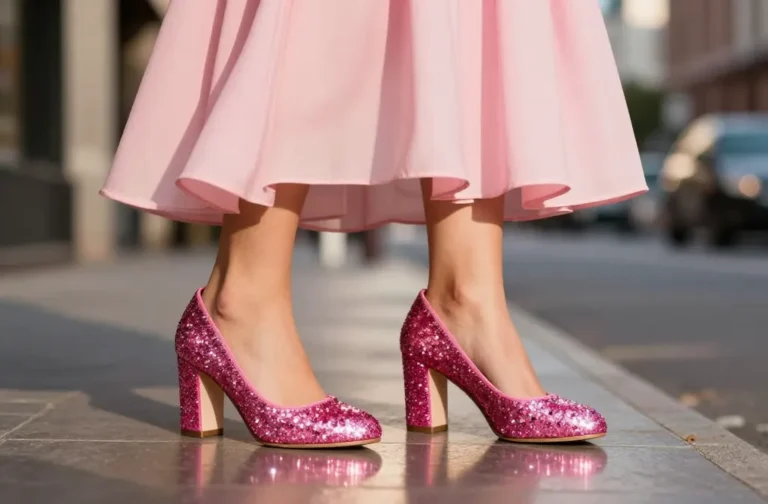 9 Pink Glitter Shoes Outfit Ideas: Sparkle-Ready Fits