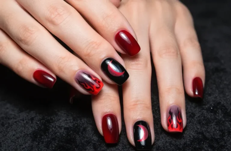 7 Red and Black Gel X Nail Designs You’Ll Want Now