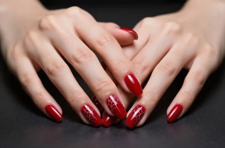 5 Red Gel Nails with Spider Gel: Bold & Chic Edges