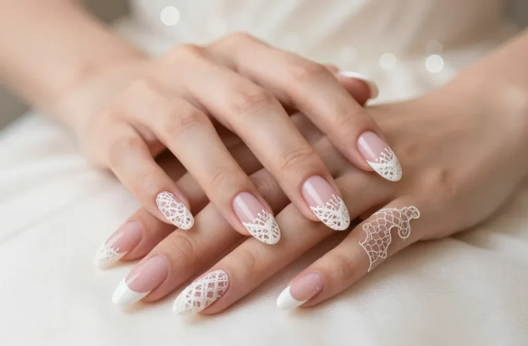 7 Lace Bridal Nail Designs You’Ll Love for Your Wedding Day