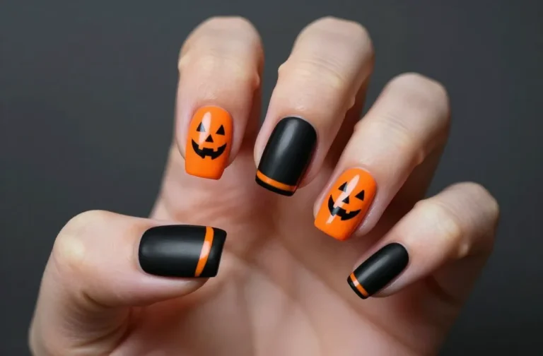 4 Black and Orange Halloween Nail Designs: Spooky Style in 4 Easy Looks